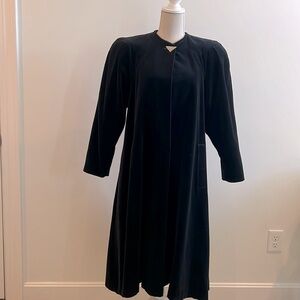 CATTIVA BLACK VELVET VINTAGE COAT WITH SHOULDER PADS